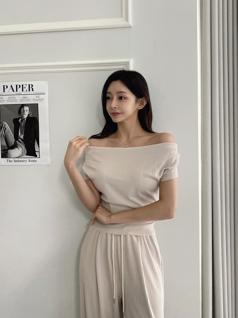 CLOTH直郵韓國代購㊣女裝新品推薦休閑25春夏套裝兩件套褶皺CLOTH套裝