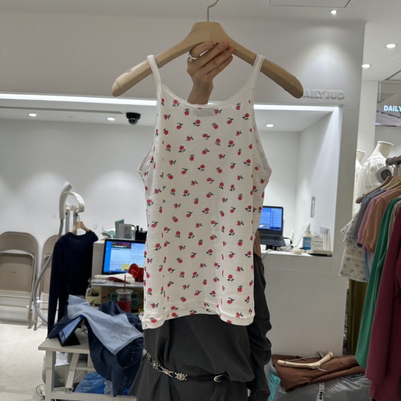 DAILYJUD韓國直郵㊣女裝新品休閑25春夏時尚推薦吊帶背心復古DAILY JUD吊帶/背心
