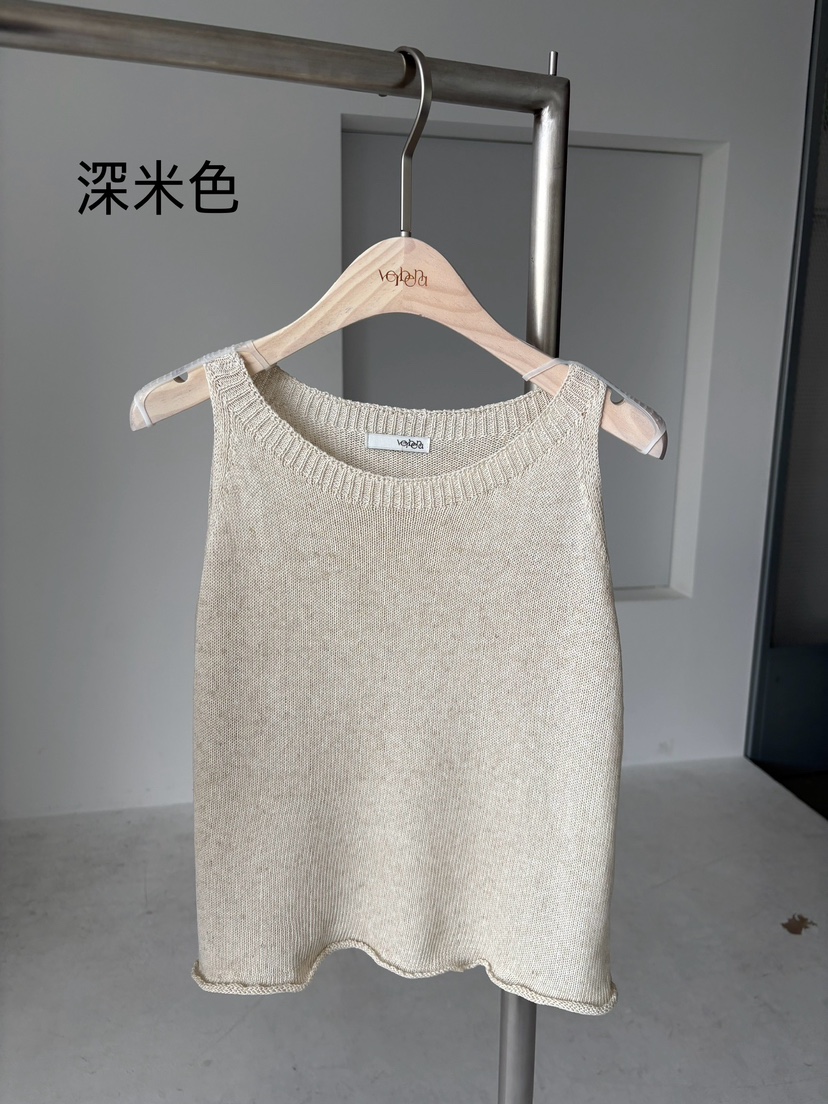 Verbena韓國直郵㊣女裝新品休閑推薦時尚熱賣人氣吊帶背心亞麻Verbena吊帶/背心圖色5