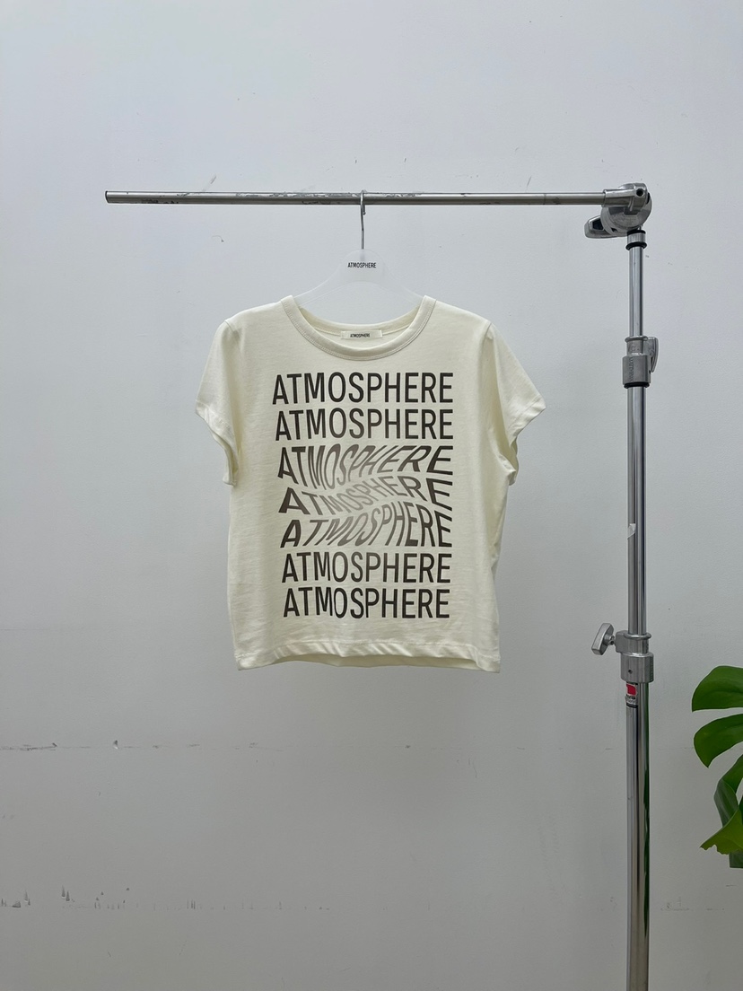 ATMOSPHERE韓國㊣直郵東大門代購女裝新款25春夏人氣推薦T恤ATMOSPHERE/BLINGT恤圖色2