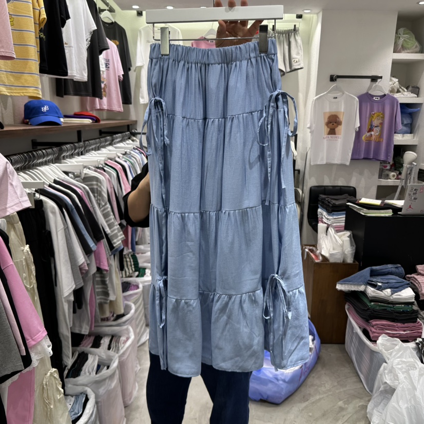 EVE韓國㊣直郵東大門代購女裝新款25春夏人氣時尚推薦長裙亞麻EVE長裙圖色3