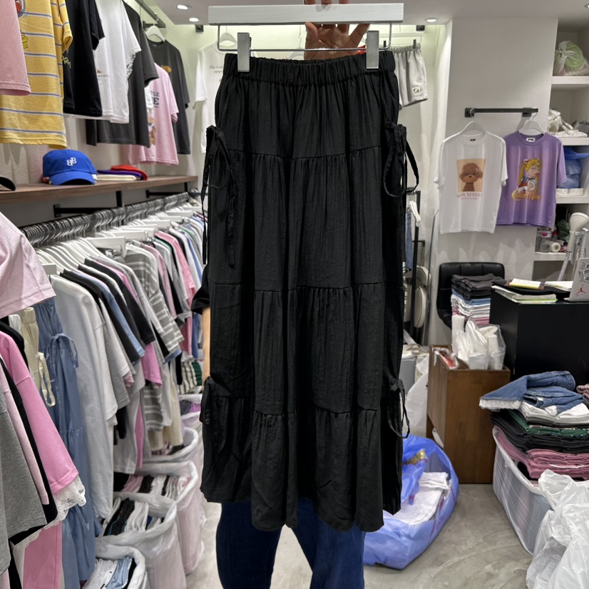 EVE韓國㊣直郵東大門代購女裝新款25春夏人氣時尚推薦長裙亞麻EVE長裙圖色4