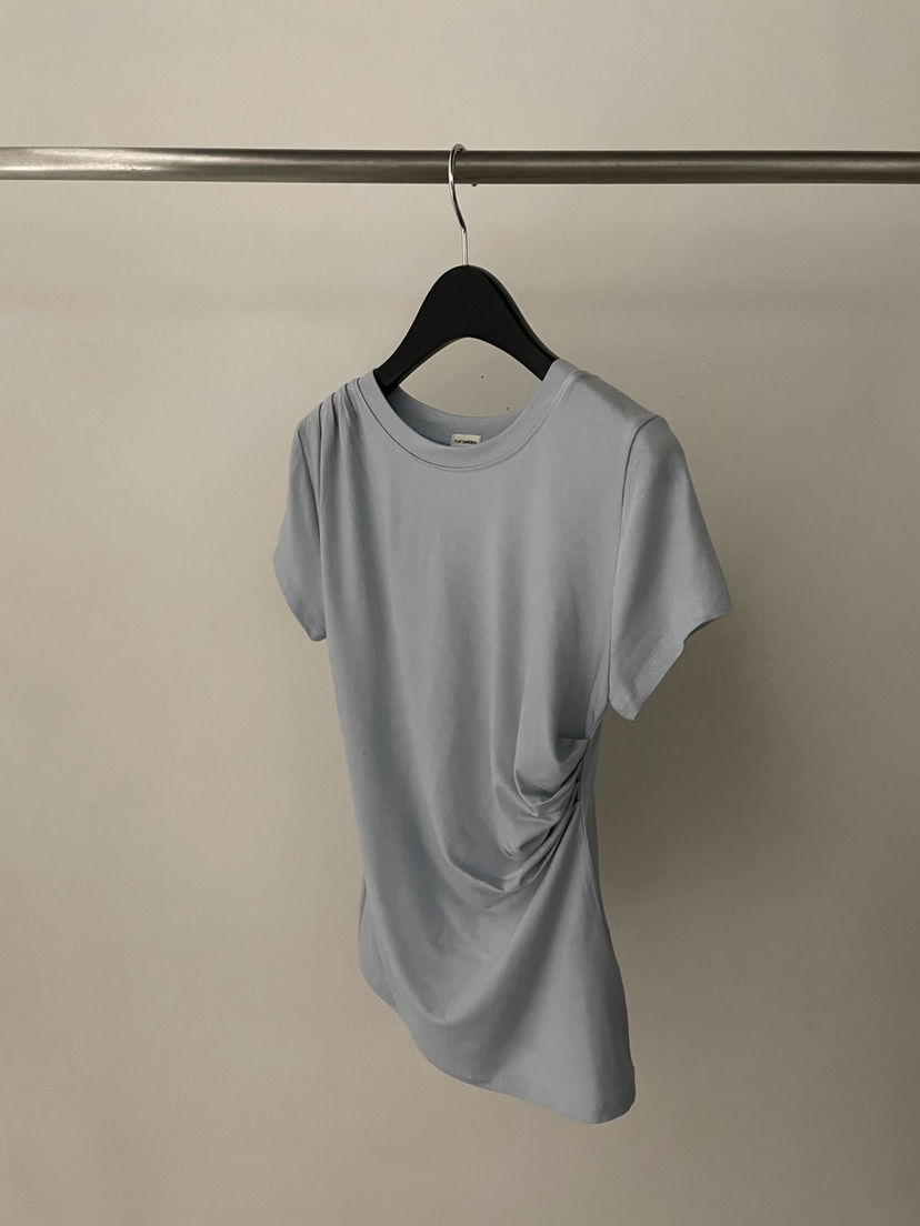 FLAT GARDEN/LA MUETTE/JAMIESTONE韓國直郵㊣女裝新品人氣T恤天絲褶皺FLAT GARDEN/LA MUETTE/JAMIESTONET恤圖色5
