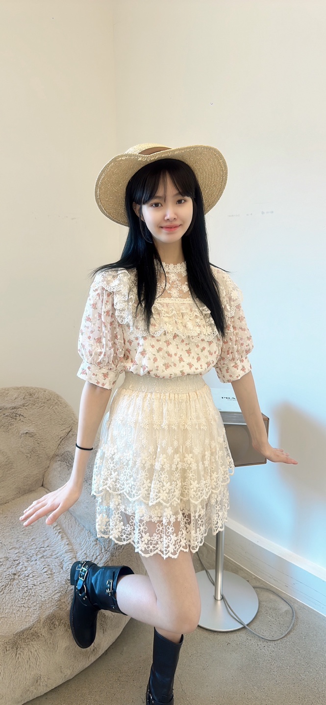 YARD直郵韓國代購㊣女裝新款推薦休閑人氣襯衫蕾絲衫荷葉邊YARD襯衫/蕾絲衫