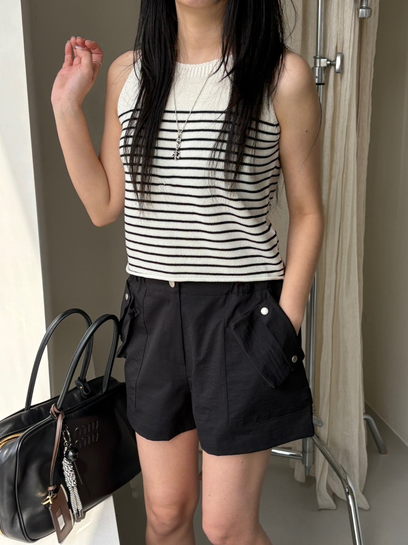 Verbena直郵韓國代購㊣女裝新款時尚休閑25春夏推薦短褲口袋Verbena短褲