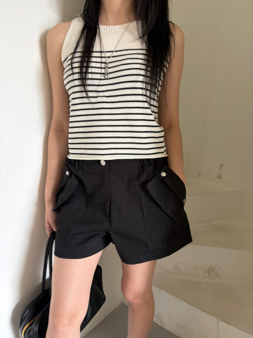 Verbena直郵韓國代購㊣女裝新款時尚休閑25春夏推薦短褲口袋Verbena短褲