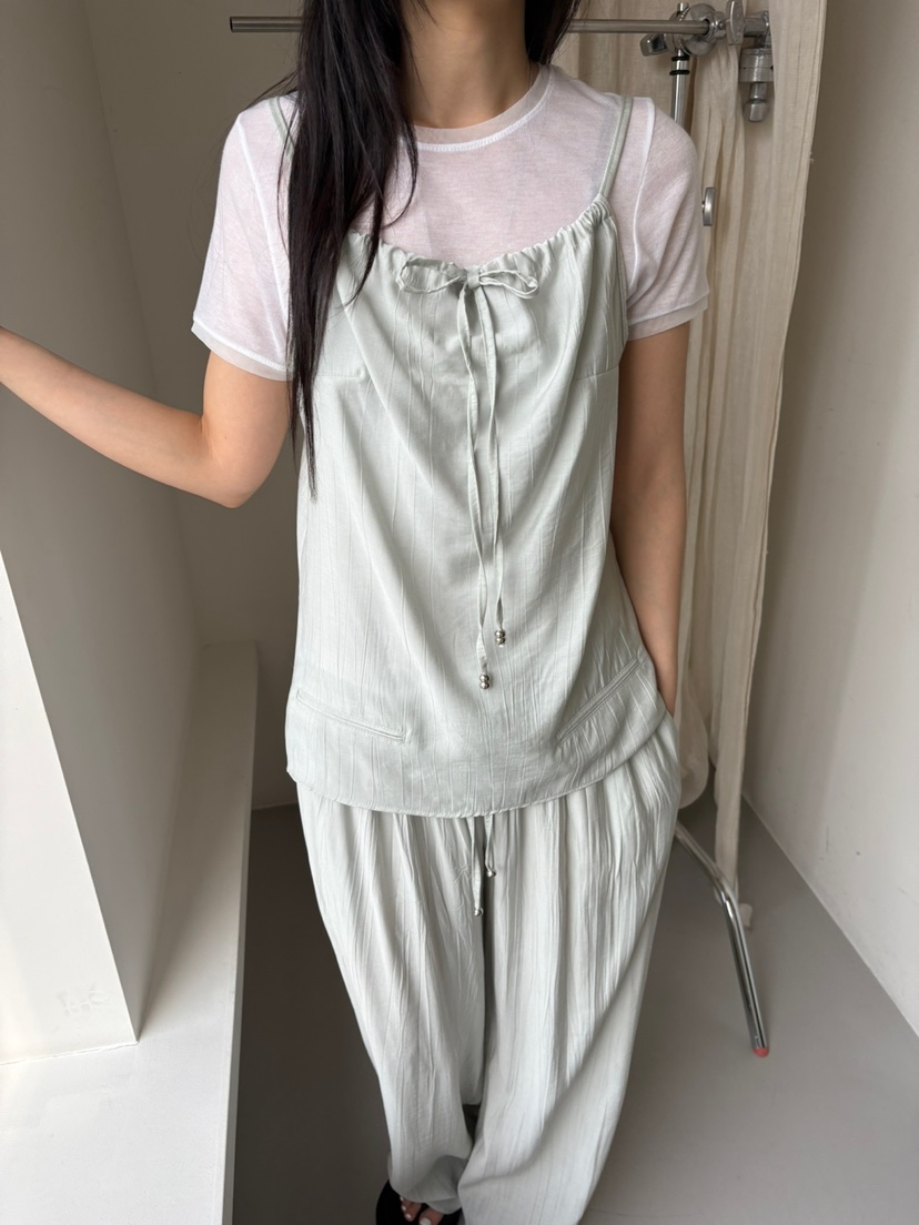Verbena韓國直郵㊣女裝新款熱賣休閑人氣推薦時尚25春夏吊帶背心Verbena吊帶/背心