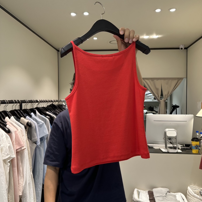RE STOCK直郵韓國代購㊣女裝新款25春夏時尚熱賣休閑吊帶背心RE STOCK吊帶/背心