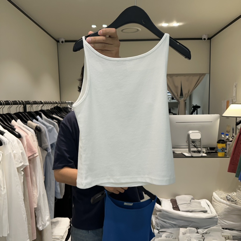 RE STOCK直郵韓國代購㊣女裝新款25春夏時尚熱賣休閑吊帶背心RE STOCK吊帶/背心圖色2