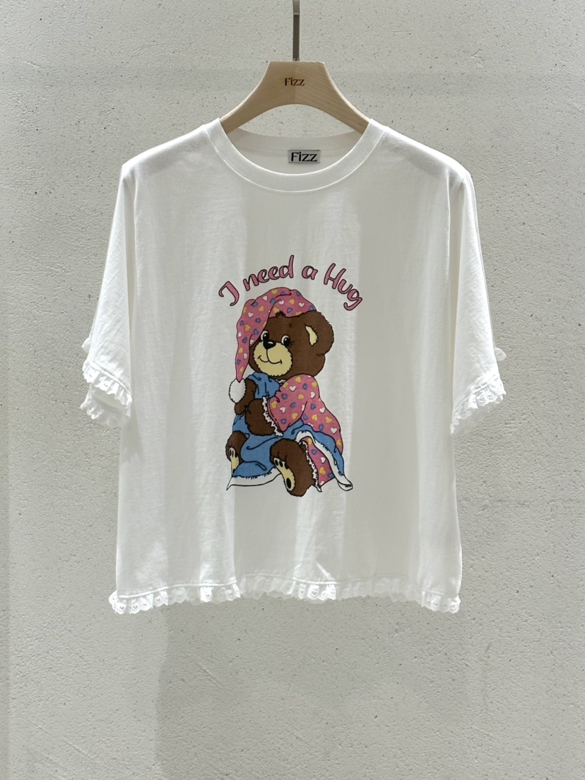 FIZZ韓國㊣直郵東大門代購女裝新品推薦時尚25春夏休閑熱賣T恤FIZZT恤圖色1