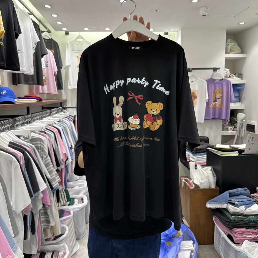 EVE韓國㊣直郵東大門代購女裝新款人氣熱賣時尚25春夏休閑T恤EVET恤圖色4