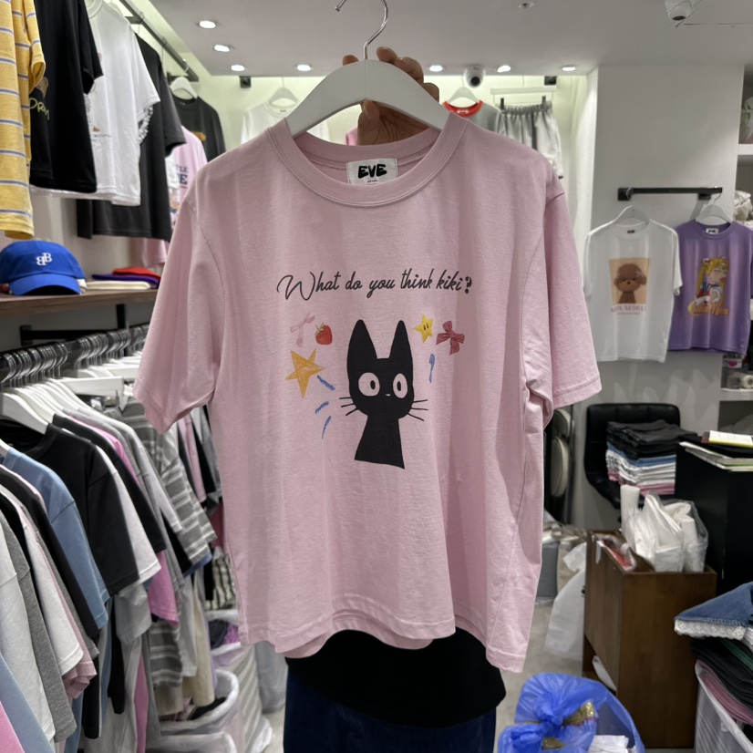 EVE直郵韓國代購㊣女裝新款休閑時尚熱賣推薦25春夏人氣T恤EVET恤圖色2