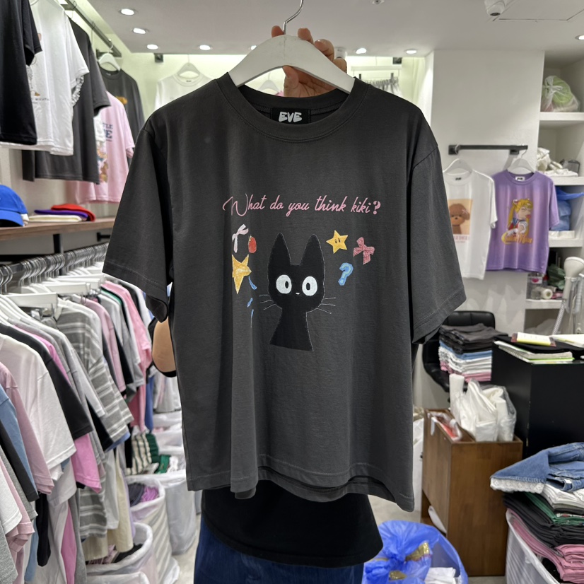EVE直郵韓國代購㊣女裝新款休閑時尚熱賣推薦25春夏人氣T恤EVET恤圖色3