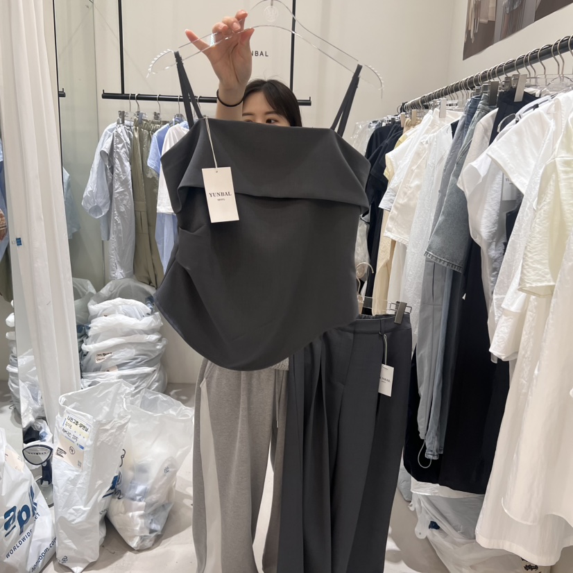 YUNBAL韓國㊣直郵東大門代購女裝新款熱賣休閑時尚吊帶背心YUNBAL吊帶/背心圖色1