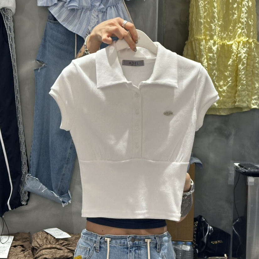 A-DEL韓國㊣直郵東大門代購女裝新品人氣熱賣時尚推薦T恤褶皺A-DELT恤圖色2