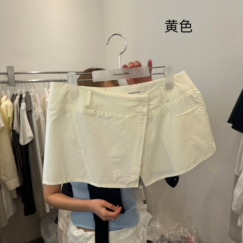 CREAM VILLA(此品牌名稱會遭售假投訴,建議淘寶店鋪商品名稱中不要使用)韓國直郵㊣東大門實拍女裝新品推薦短裙CREAMVILLA短裙