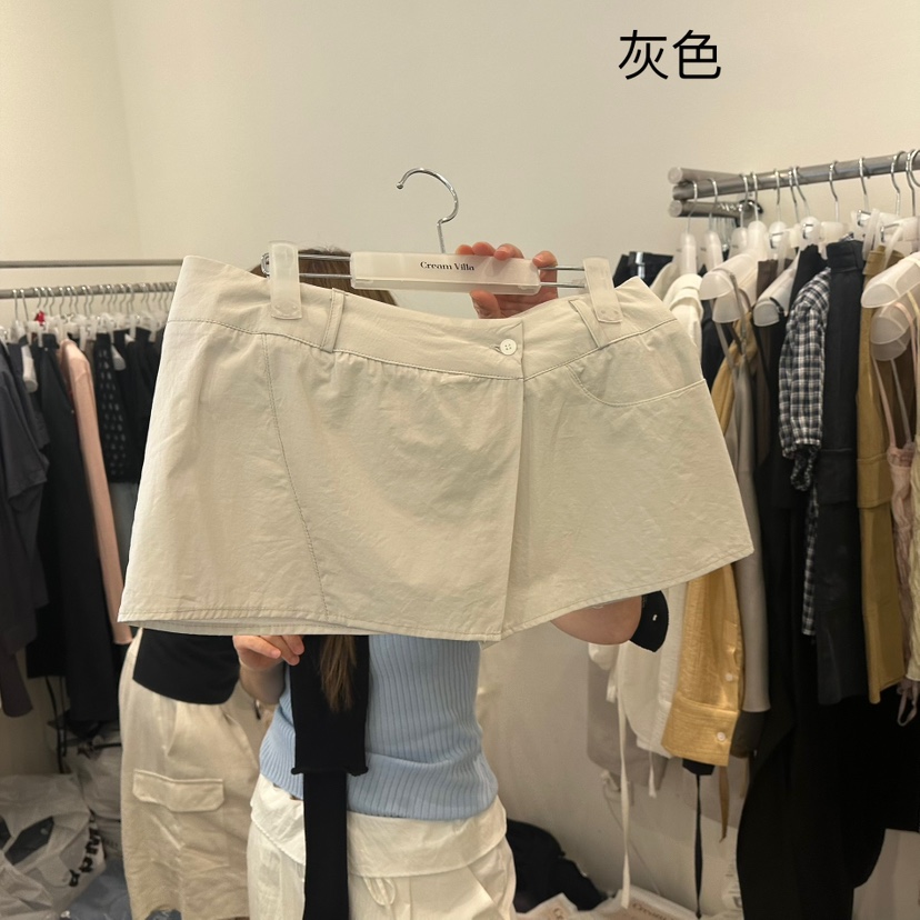 CREAM VILLA(此品牌名稱會遭售假投訴,建議淘寶店鋪商品名稱中不要使用)韓國直郵㊣東大門實拍女裝新品推薦短裙CREAMVILLA短裙圖色4