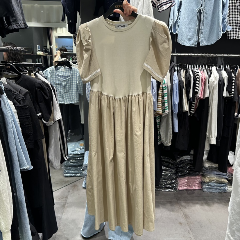 STAR-L韓國直郵㊣東大門實拍女裝新款熱賣推薦25春夏連衣裙披肩STAR-L連衣裙圖色2