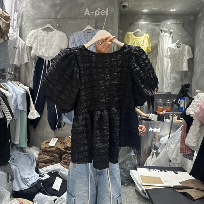 A-DEL直郵韓國代購㊣女裝新品推薦時尚熱賣休閑襯衫蕾絲衫A-DEL襯衫/蕾絲衫