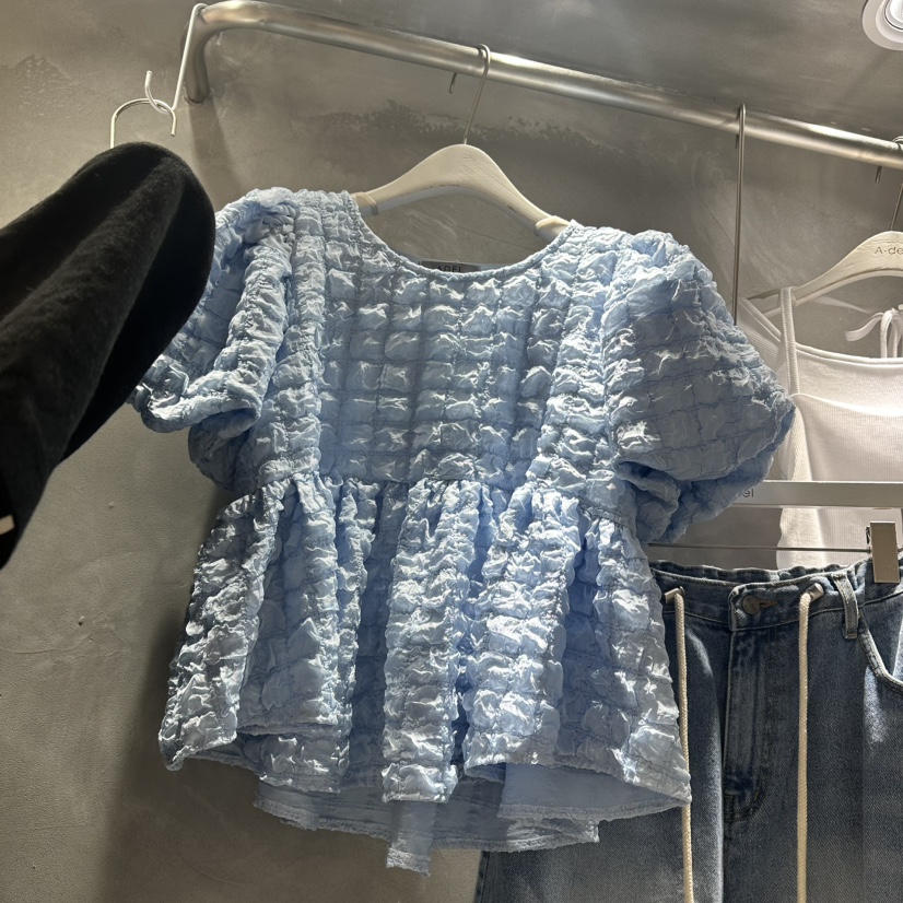 A-DEL直郵韓國代購㊣女裝新品推薦時尚熱賣休閑襯衫蕾絲衫A-DEL襯衫/蕾絲衫圖色3