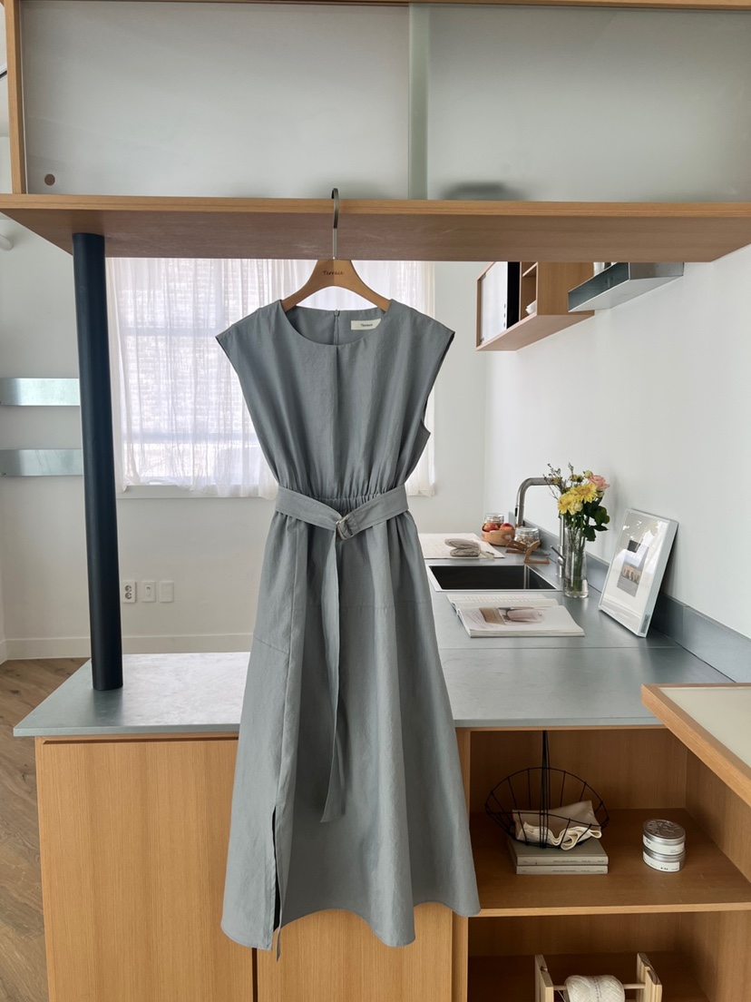TERRACE韓國直郵㊣東大門實拍女裝新品休閑人氣連衣裙含腰帶TERRACE連衣裙圖色2