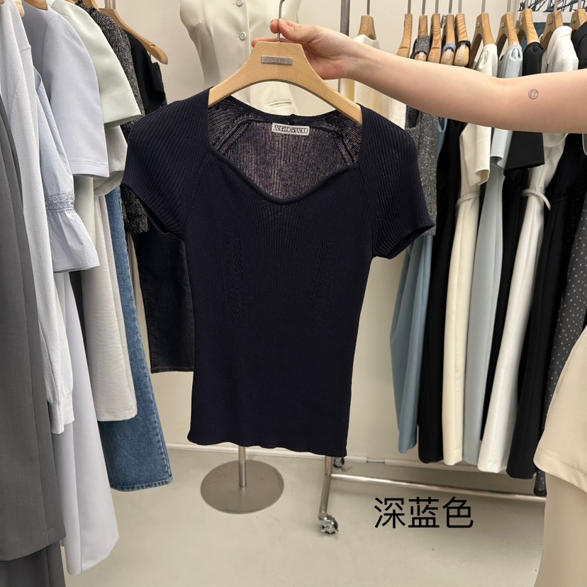 MER韓國直郵㊣女裝新品熱賣時尚人氣25春夏推薦休閑針織衫MER/ANGELO BIANCO針織衫