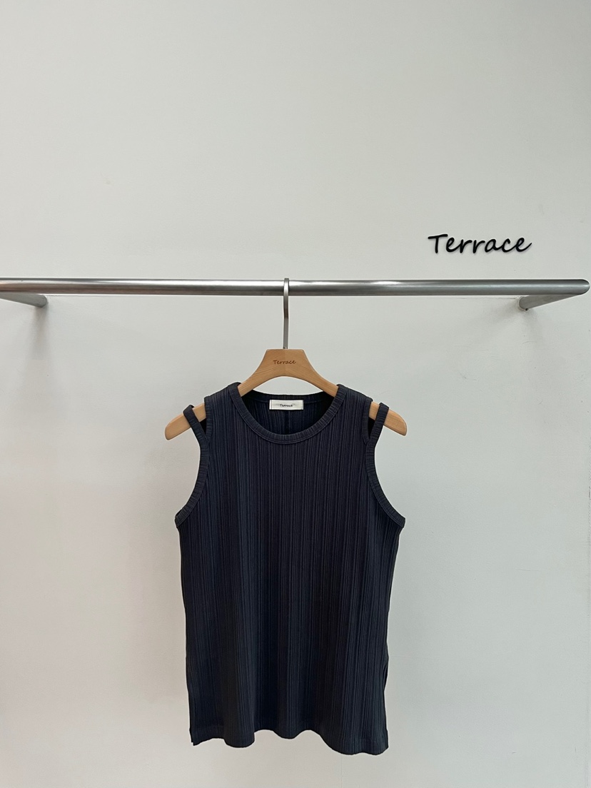 TERRACE韓國㊣直郵東大門代購女裝新品人氣熱賣吊帶背心褶皺TERRACE吊帶/背心圖色2