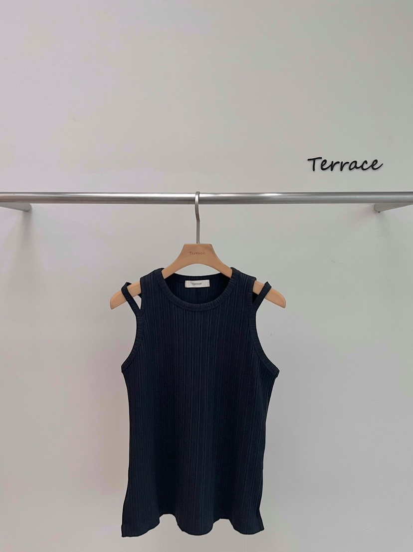 TERRACE韓國㊣直郵東大門代購女裝新品人氣熱賣吊帶背心褶皺TERRACE吊帶/背心圖色3