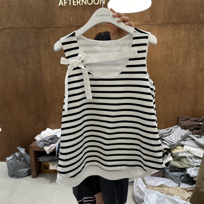 AFTERNOON-P直郵韓國代購㊣女裝新品推薦休閑人氣吊帶背心AFTERNOON吊帶/背心圖色2