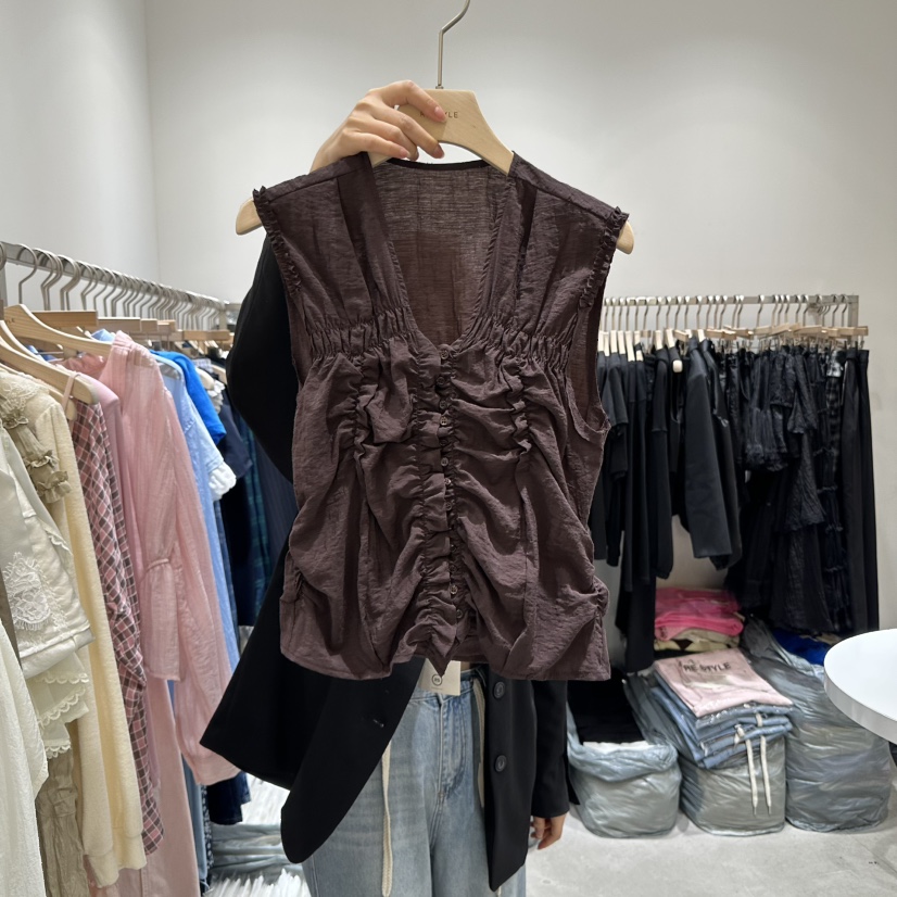 RE STYLE-Q韓國直郵㊣女裝新品人氣熱賣25春夏時尚吊帶背心RE STYLE吊帶/背心圖色2