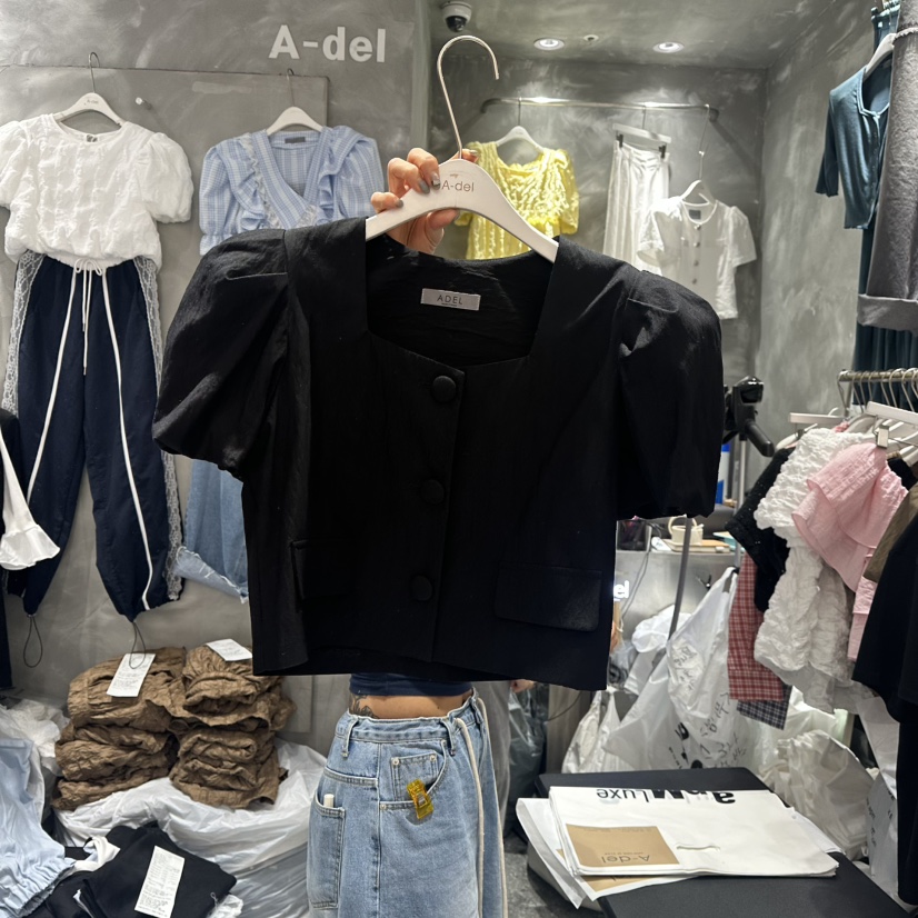 A-DEL韓國㊣直郵東大門代購女裝新款25春夏熱賣時尚休閑夾克A-DEL夾克圖色2