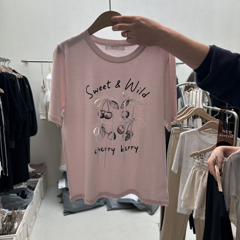 HUMMING BIRD韓國直郵㊣女裝新品熱賣休閑人氣25春夏推薦T恤HUMMING BIRDT恤圖色3