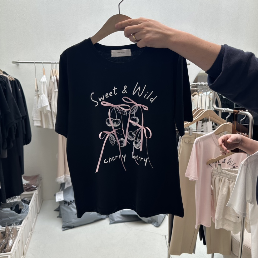 HUMMING BIRD韓國直郵㊣女裝新品熱賣休閑人氣25春夏推薦T恤HUMMING BIRDT恤圖色4