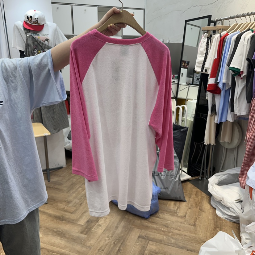 DE LINE韓國直郵㊣東大門實拍女裝新品25春夏時尚休閑長袖T恤DE LINE長袖T恤