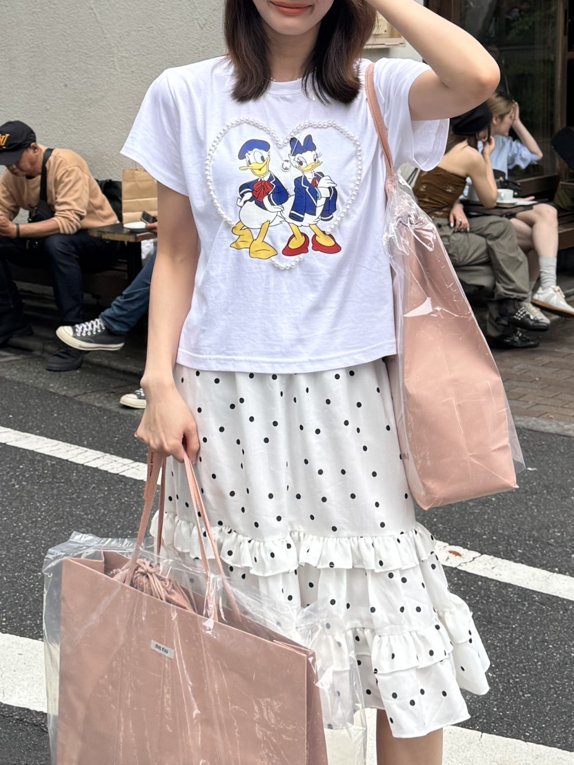 DE LINE韓國直郵㊣東大門實拍女裝新款休閑時尚人氣熱賣T恤DE LINET恤圖色2