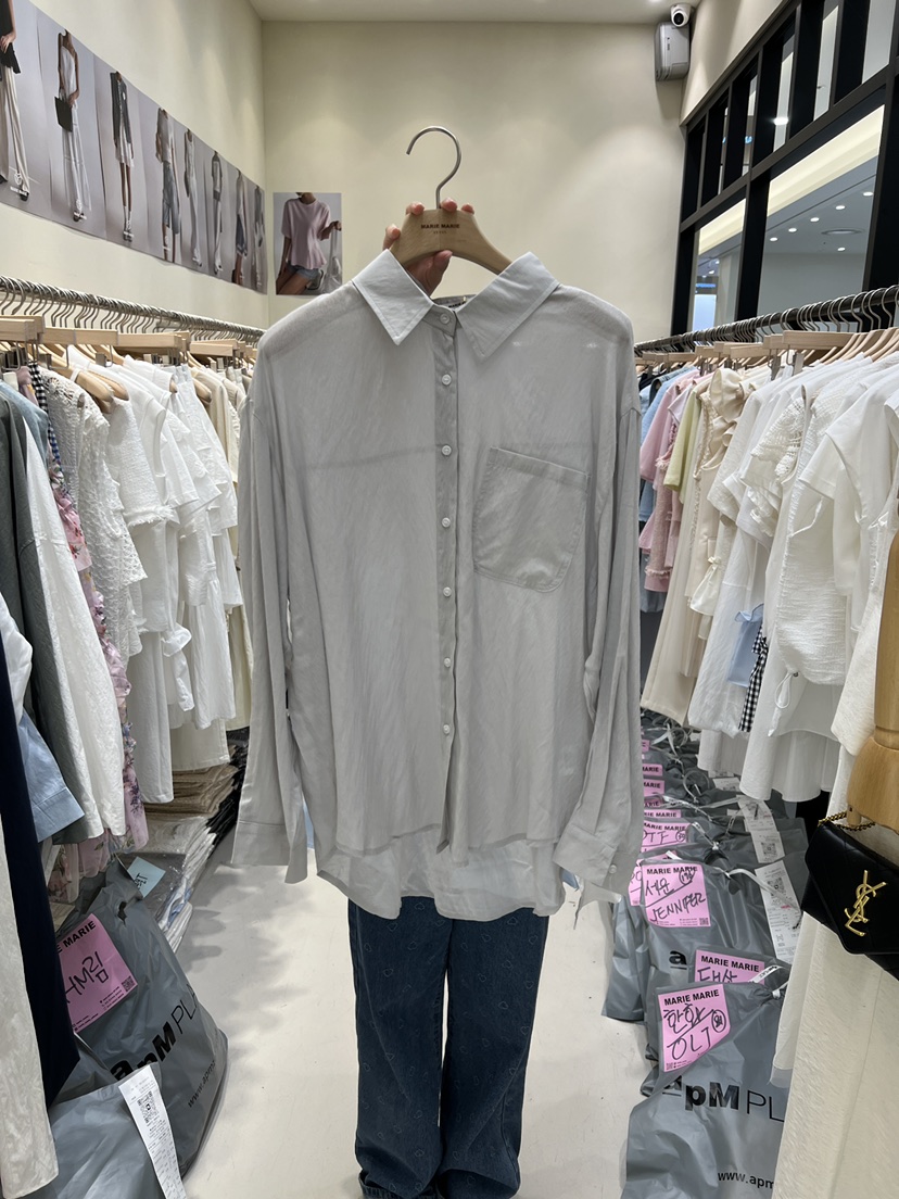 MARIE MARIE直郵韓國代購㊣女裝新款熱賣休閑時尚襯衫蕾絲衫MARIE MARIE襯衫/蕾絲衫圖色3
