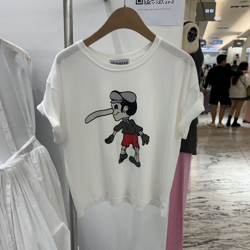 ALICE N GIA/PLAT韓國直郵㊣女裝新品時尚25春夏休閑T恤Platseoul/ALICE N GIAT恤