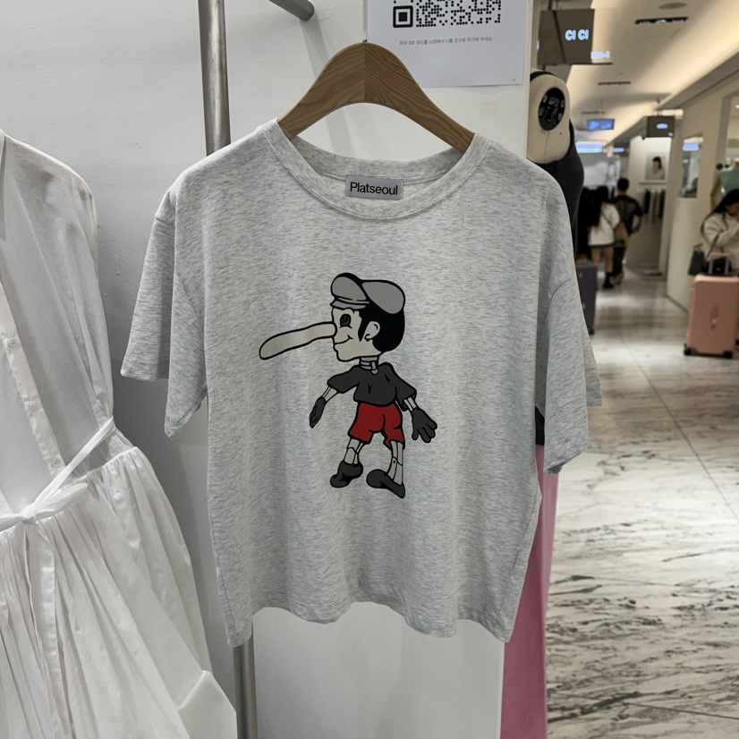ALICE N GIA/PLAT韓國直郵㊣女裝新品時尚25春夏休閑T恤Platseoul/ALICE N GIAT恤圖色2