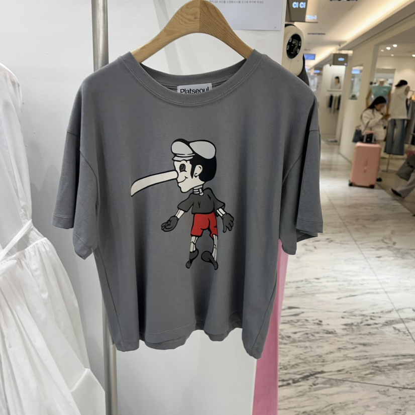 ALICE N GIA/PLAT韓國直郵㊣女裝新品時尚25春夏休閑T恤Platseoul/ALICE N GIAT恤圖色3