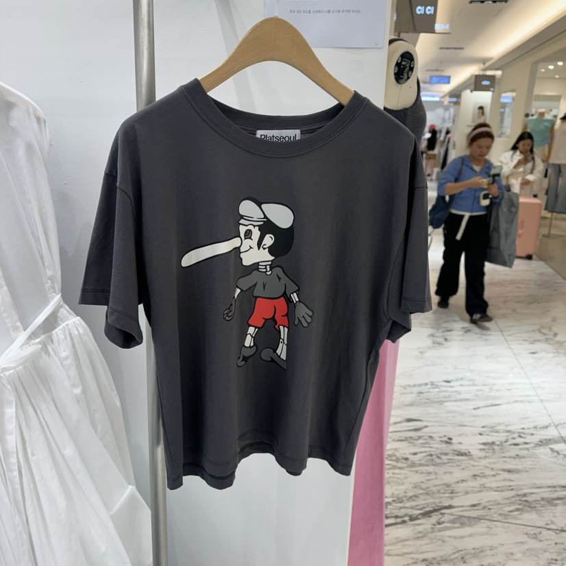 ALICE N GIA/PLAT韓國直郵㊣女裝新品時尚25春夏休閑T恤Platseoul/ALICE N GIAT恤圖色4