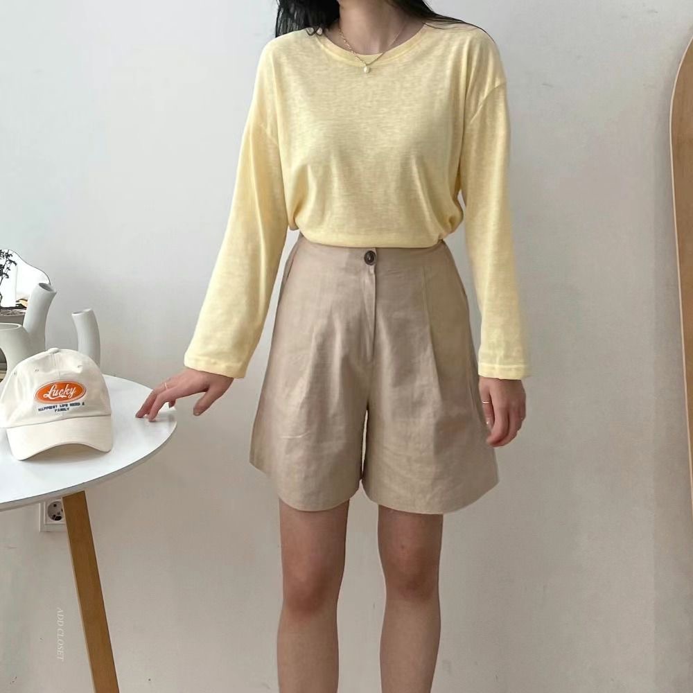 PLACE韓國直郵㊣東大門實拍女裝新款熱賣25春夏人氣短褲可愛的PLACE短褲