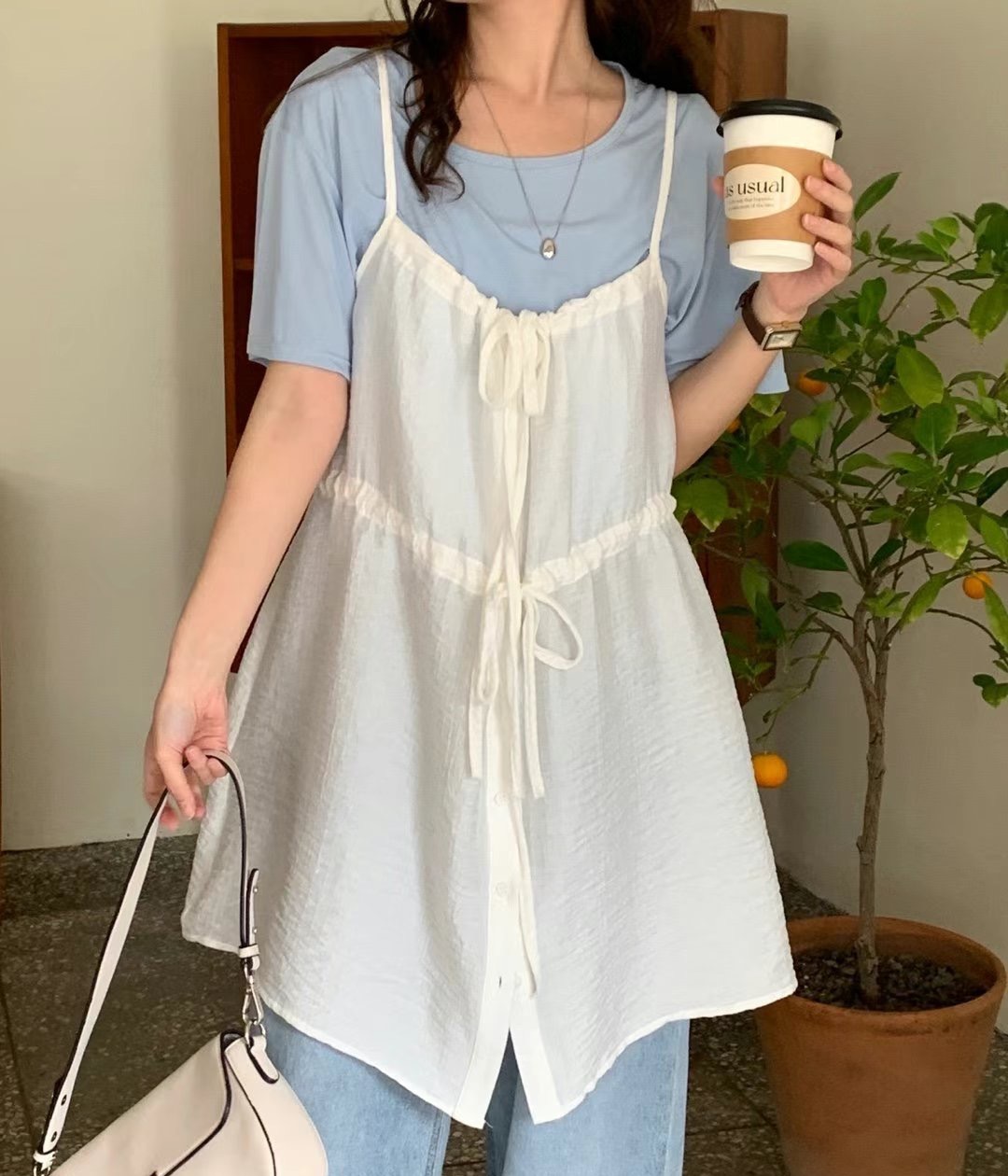 PLACE韓國直郵㊣女裝新品熱賣人氣推薦25春夏休閑時尚連衣裙PLACE連衣裙