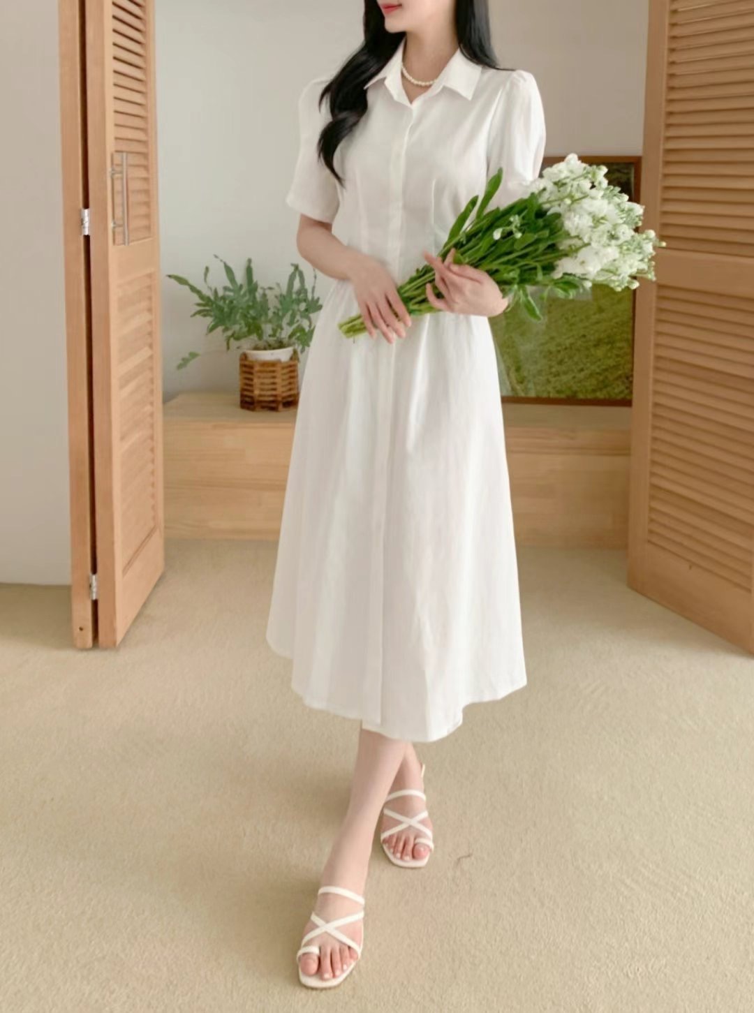 PLACE韓國㊣直郵東大門代購女裝新款人氣熱賣時尚25春夏連衣裙PLACE連衣裙圖色1