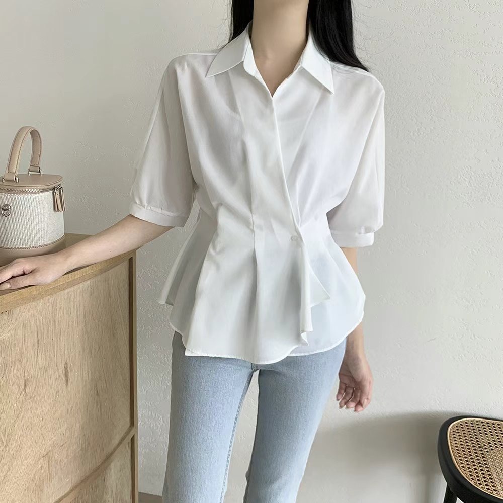 PLACE韓國㊣直郵東大門代購女裝新品休閑熱賣時尚襯衫蕾絲衫PLACE襯衫/蕾絲衫