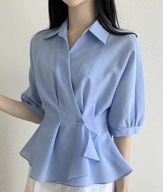 PLACE韓國㊣直郵東大門代購女裝新品休閑熱賣時尚襯衫蕾絲衫PLACE襯衫/蕾絲衫圖色3
