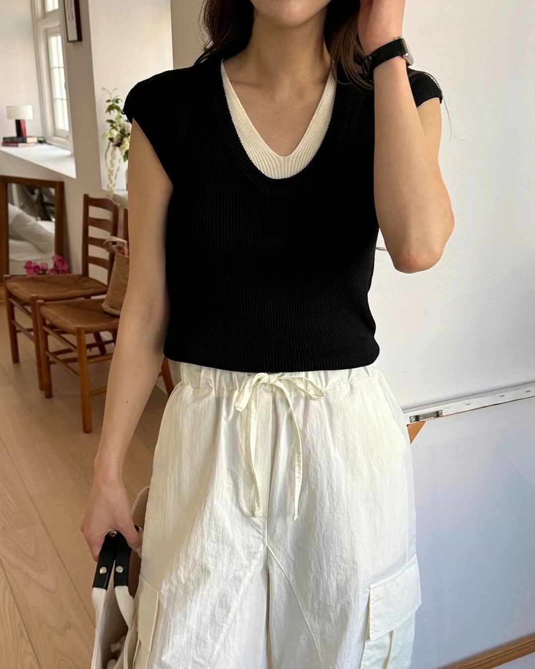 PLACE韓國直郵㊣女裝新款推薦時尚25春夏休閑熱賣吊帶背心雙層PLACE吊帶/背心