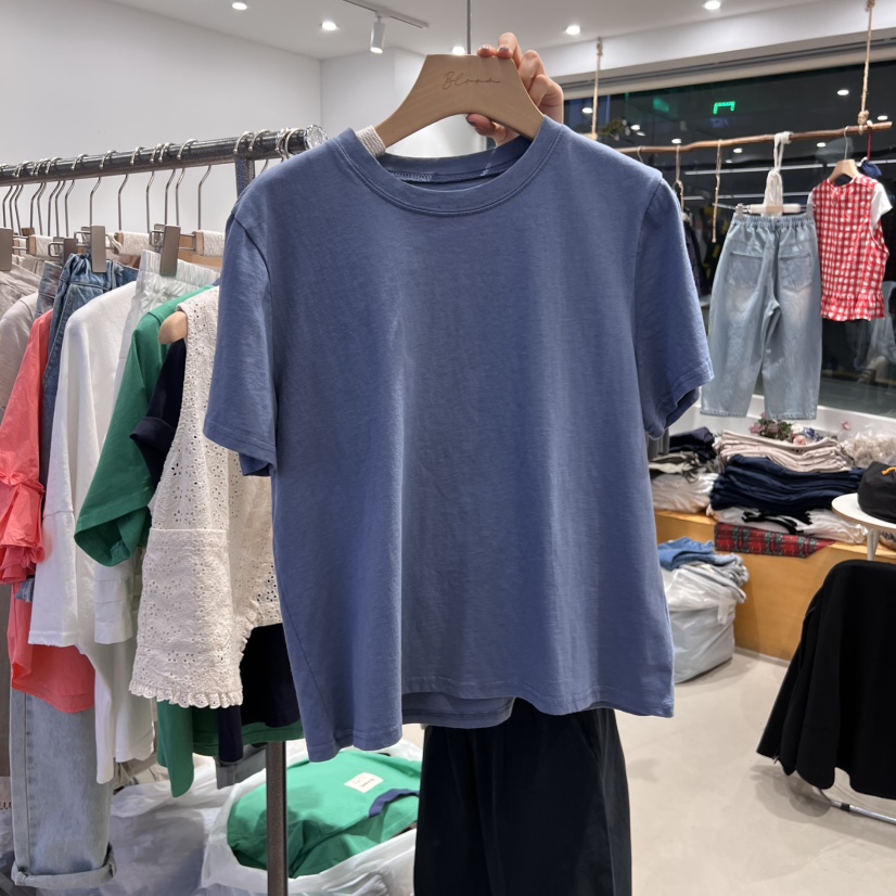 BLOOM直郵韓國代購㊣女裝新品時尚熱賣休閑25春夏推薦人氣T恤BLOOM-ST恤圖色2