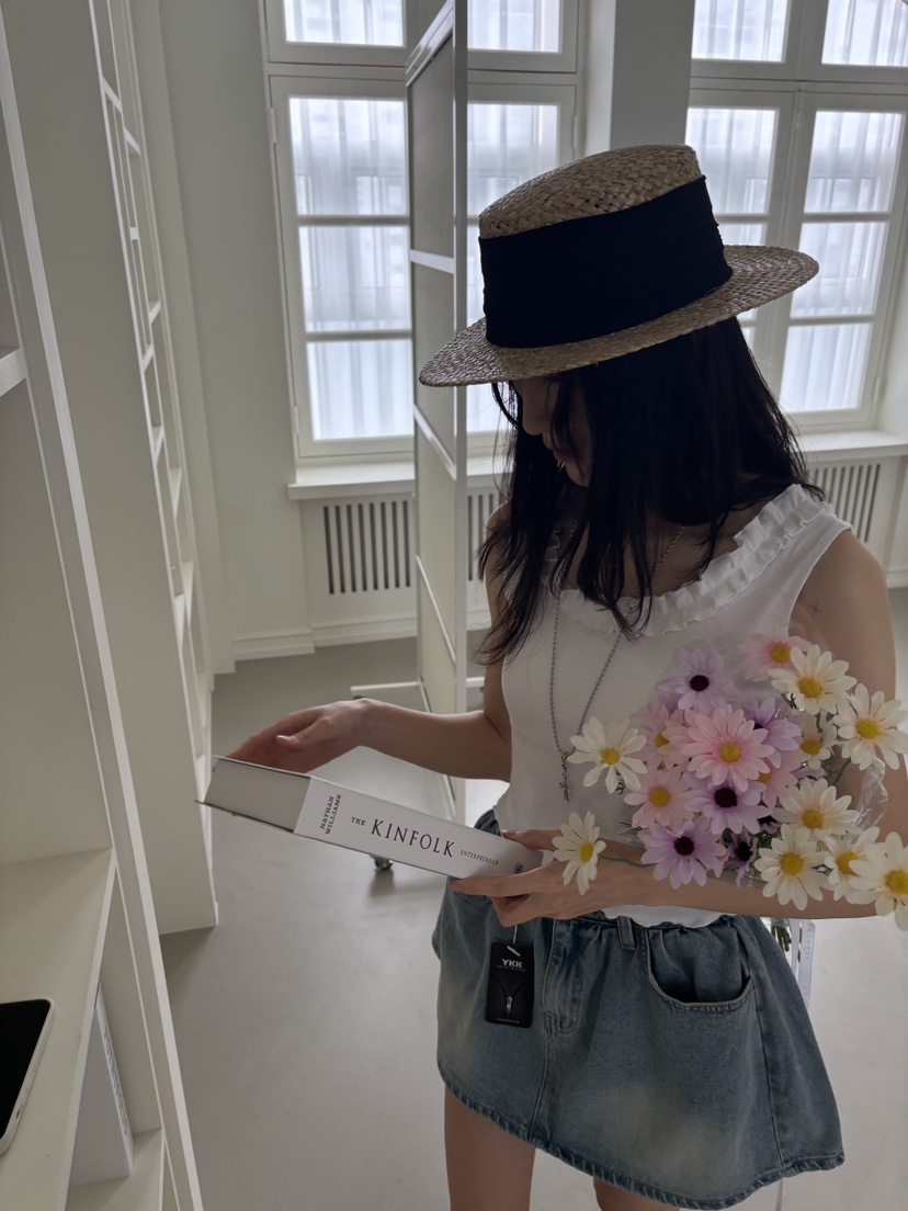 PIN-UP東大門實拍女士新品推薦休閑熱賣時尚吊帶背心荷葉邊PIN-UP吊帶/背心