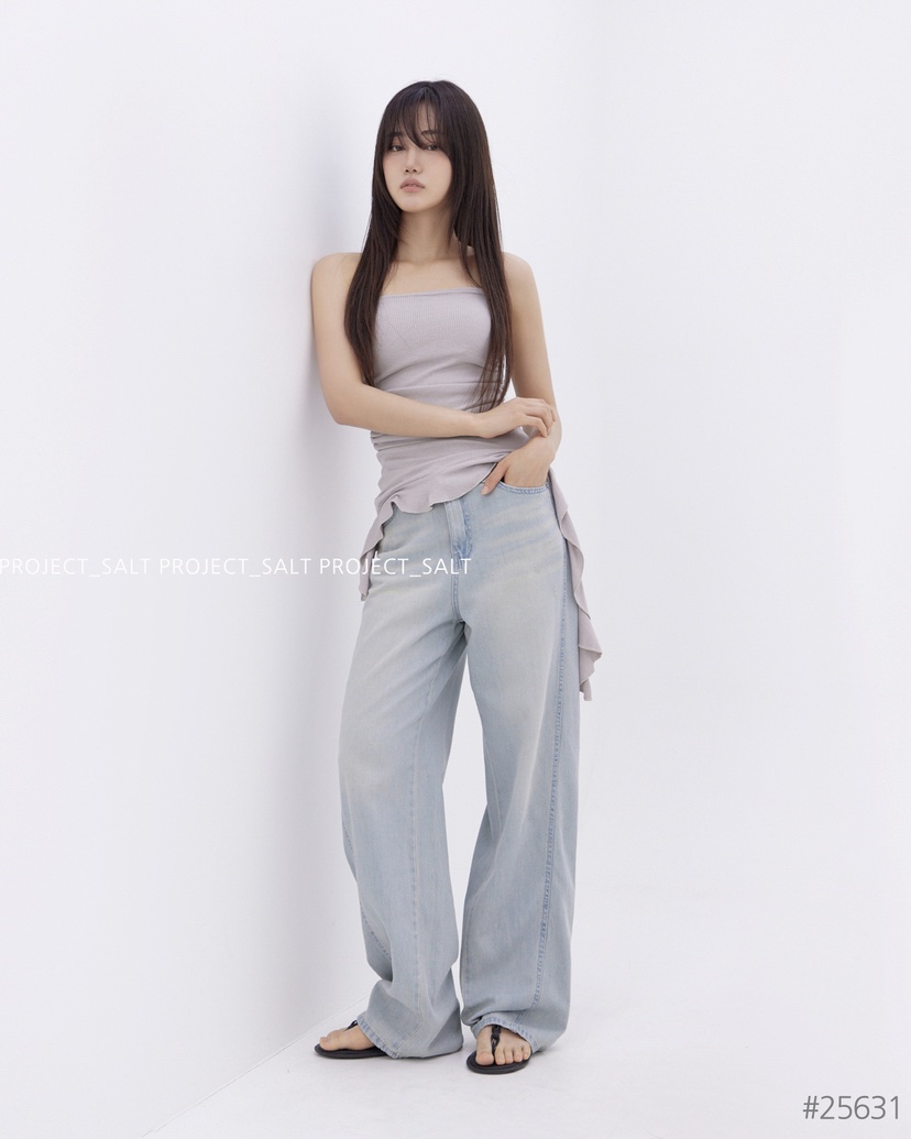 PROJECT SALT韓國代購女士新品25春夏牛仔褲PROJECTSALT牛仔褲