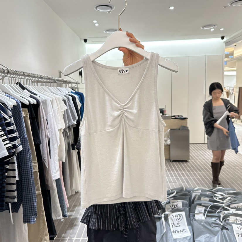 VIVE韓國直郵女裝新款熱賣休閑職業人氣25春夏時尚吊帶背心VIVE吊帶/背心圖色1